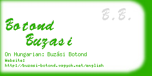 botond buzasi business card