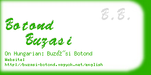 botond buzasi business card
